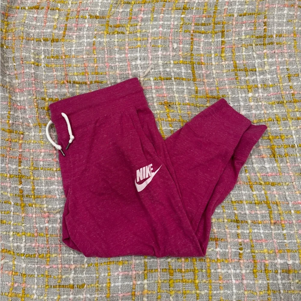 Nike Pink Track Pants Tapered Joggers - Picture 1 of 6